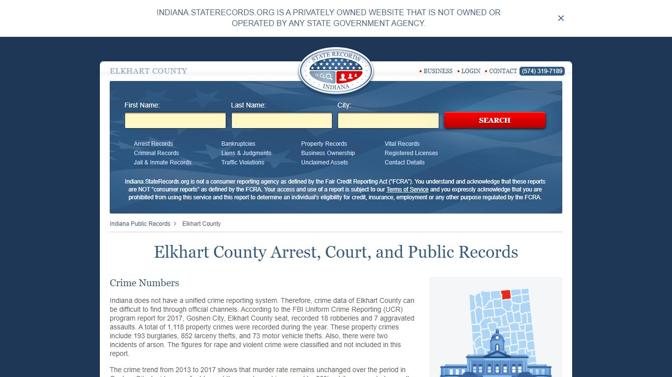 Elkhart County Arrest, Court, and Public Records